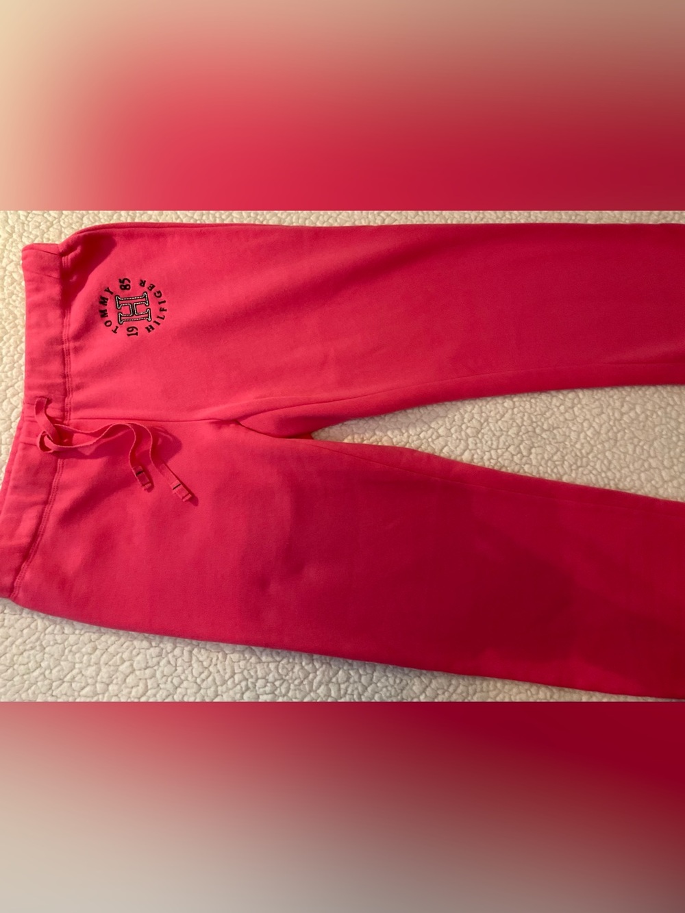Tommy Hilfiger Hot Pink Embroidered jogger sweatpants